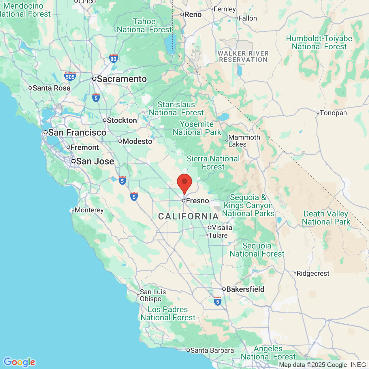 Google map image of our location in 758 E Bullard Ave Fresno, CA